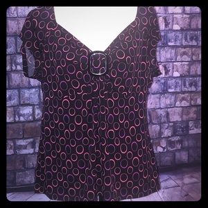 Apt 9 Sweetheart Neck / Short Sleeve Top